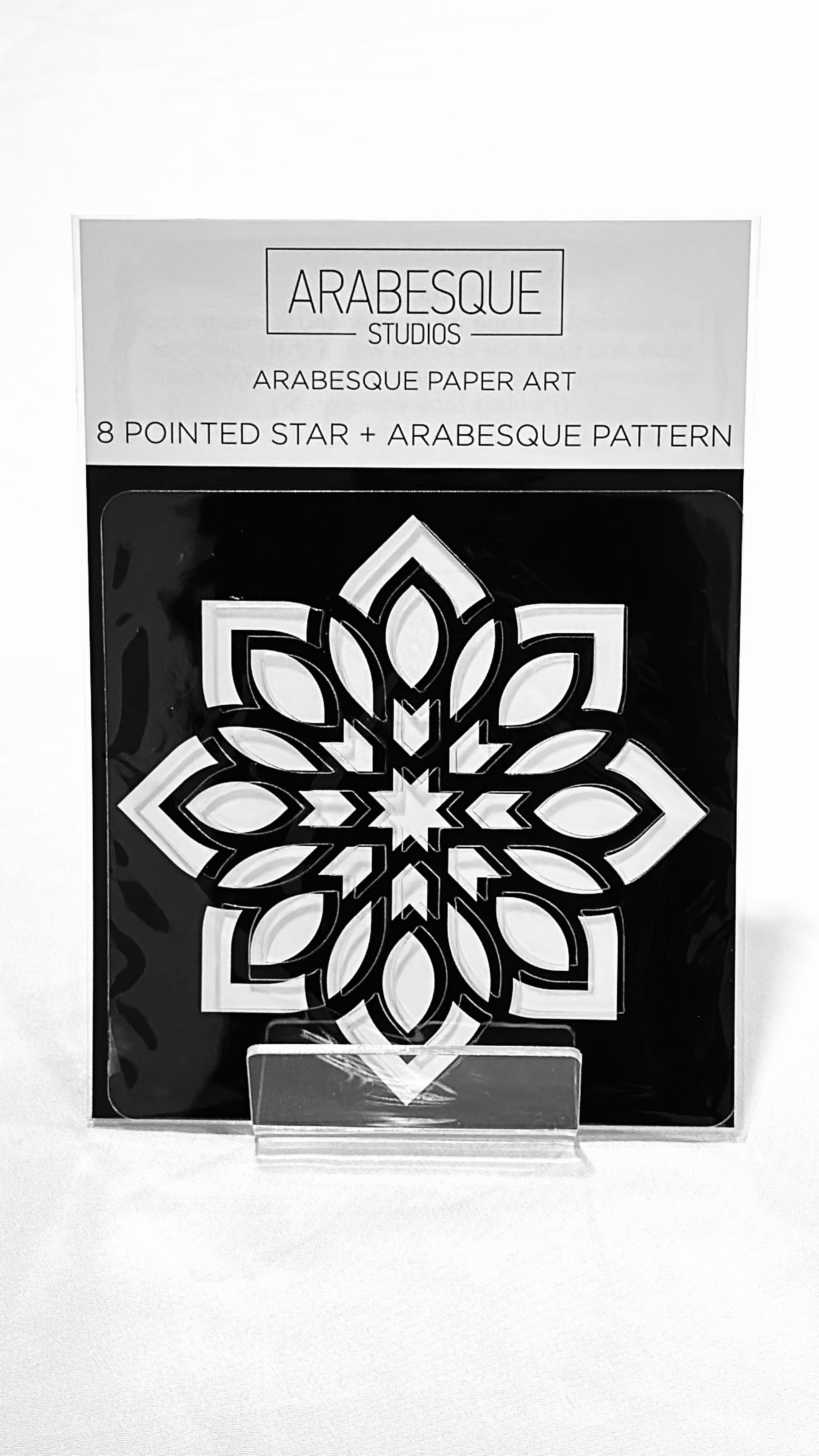 8 Pointed Star + Arabesque Pattern Stencil